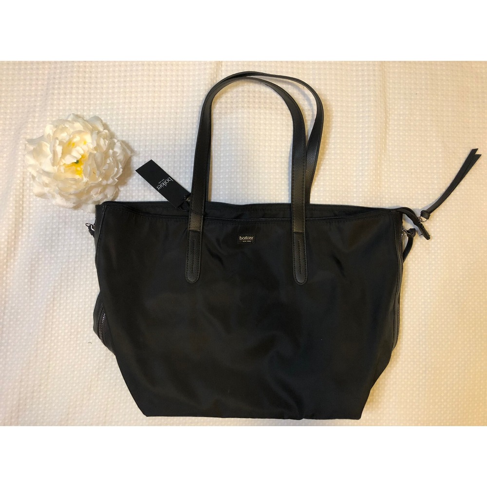 Botkier New York- NEW -  Bond - Black - Tote - ‎ Bag - Faux Zipper Sides